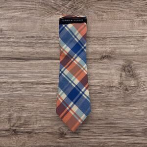 Tommy Hilfiger Men's Checkered Tie - Blue and Tan